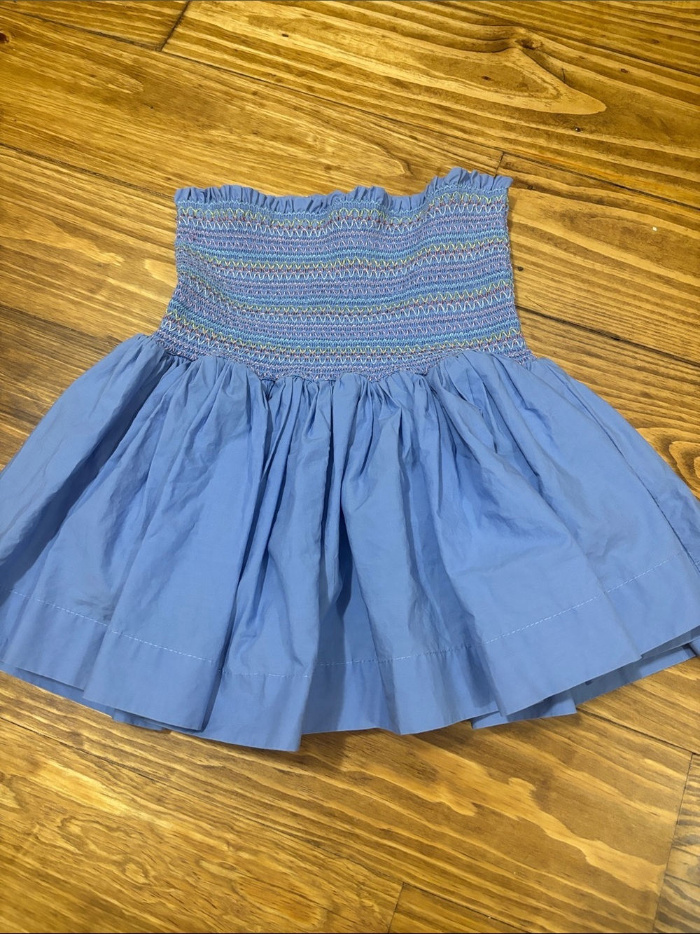 Cake For Dinner Size Small Blue Strapless Top